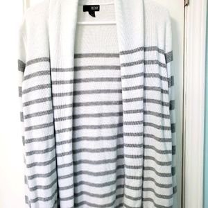 Grey / White stripe cardigan
